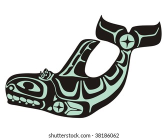 Native Whale Vector