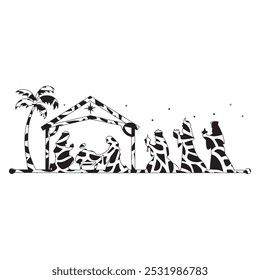 
Nativity Animal Mandala,Animal Silhouette T shirt
