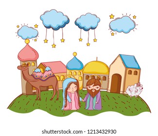 nativity christmas cartoon