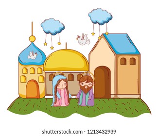 nativity christmas cartoon