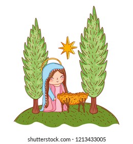 nativity christmas cartoon
