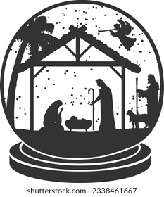 Nativity Christmas Globe - Nativity Design