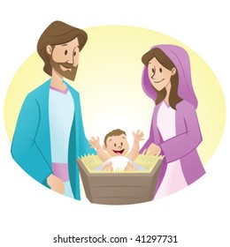 Nativity Manger Illustration