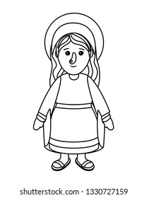 Nativity Mary Cartoon Stock Vector (Royalty Free) 1330727159 | Shutterstock