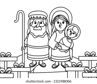 nativity scene cartoon