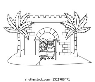 nativity scene cartoon