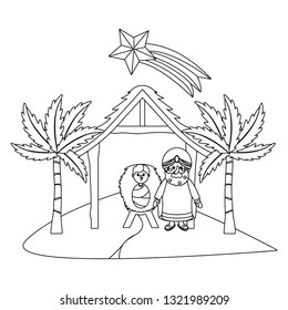 nativity scene cartoon