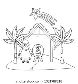 nativity scene cartoon