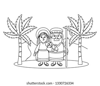 nativity scene cartoon