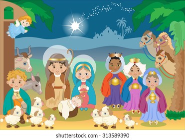 Nativity Scene with Children