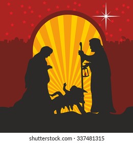 Nativity scene. Christmas.