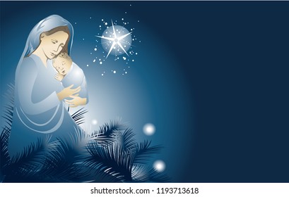 Nativity scene with Holy Family