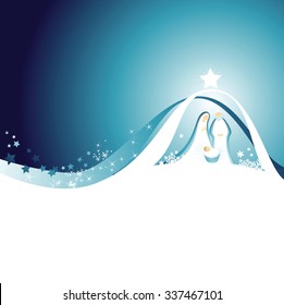 Nativity scene with Holy Family