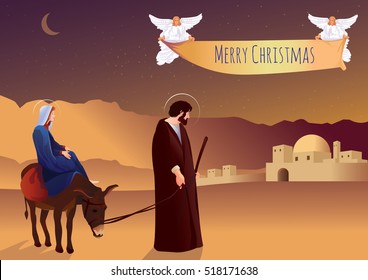 Nativity scene with Holy Family 