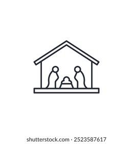 Nativity Scene icon vector illustration. Nativity Scene symbol isolated on white background