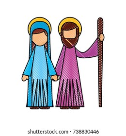 nativity the virgin mary and joseph blessed