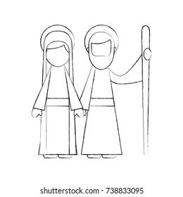 nativity the virgin mary and joseph blessed