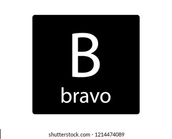 NATO Army Phonetic Alphabet Letter Bravo