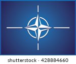 NATO (North Atlantic Treaty Organization) flag.Vector illustration.