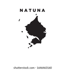 Natuna Island Map Silhouette Vector Stock Vector (royalty Free 