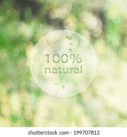 Natura label bokeh vector