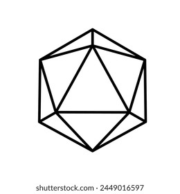 Natural 20, D20 dice, rpg dice, rpg game, vector illustration	