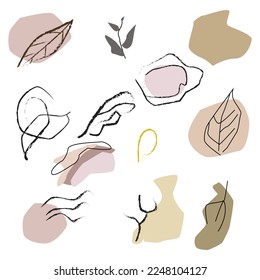 Natural Abstract illustration in pastel color