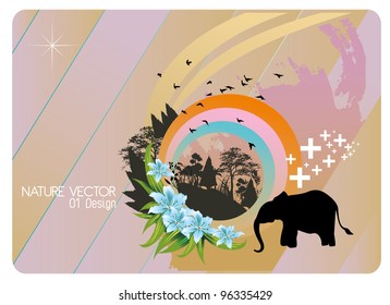 natural abstract landscape vector