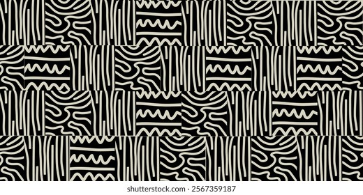 Natural abstract motif. Seamless pattern. Vector illustration
