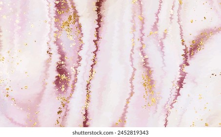 Natural agate stone background design with geode crystal texture and gold sequins.