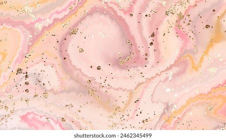 Diseño de fondo de piedra de ágata natural con textura de cristal geodésico y lentejuelas de oro.