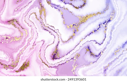 Natural agate stone background design with gold glitter texture.