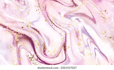 Diseño de fondo de piedra de ágata natural con textura de ondas doradas.
