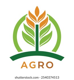 A Natural Agro Farm Project Logo Icon Illustration designed with sustainable tree, leaf icon