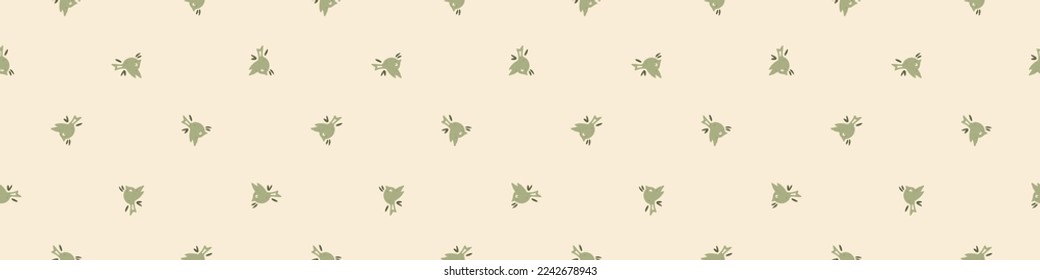 Natural allotment floral vector border. Seamless garden growing floral banner. Hand drawn decorative pretty botanical endless washi tape. 