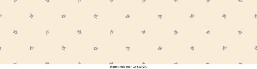Natural allotment floral vector border. Seamless garden growing floral banner. Hand drawn decorative pretty botanical endless washi tape. 