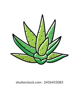 Natürliche Aloe Vera Farbe Icon Vektor. Natürliche Aloe Vera Zeichen. Isolierte Symbol Illustration