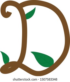 Natural alphabet D. Designed for use in logos and education .