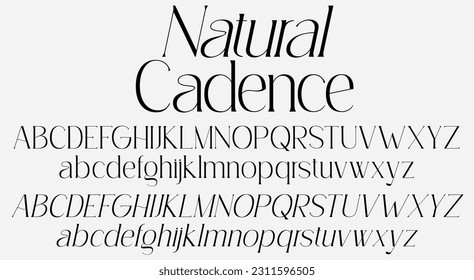 Natural  is alphabet  modern serif font