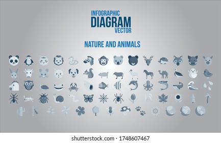 Natural and Animals vector design illustration for use in banners, infographics, sites and presentations.