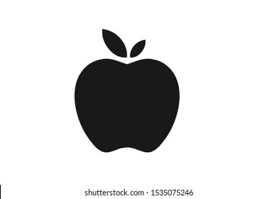 Natural apple black icon vector