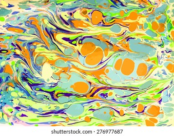 natural artwork ebru texture, exotic abstract background 