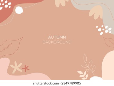 Natural autumn color background frame