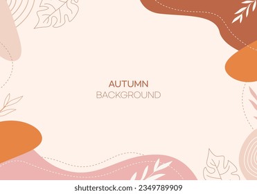 Natural autumn color background frame