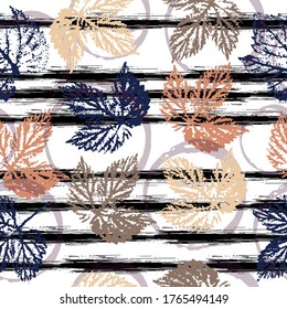 Natural autumn, fall seamless pattern. Printing on fabric, card. background for textile decor and design. seamless pattern, colorful background.