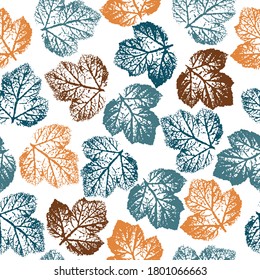 Natural autumn, fall seamless pattern. abstract watercolor and digital image. original creative illustration.