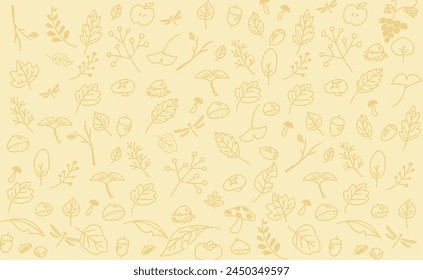 natural autumn motif pattern background illustration