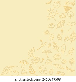 natural autumn motif pattern background illustration