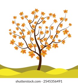 Natural autumn season landscape background