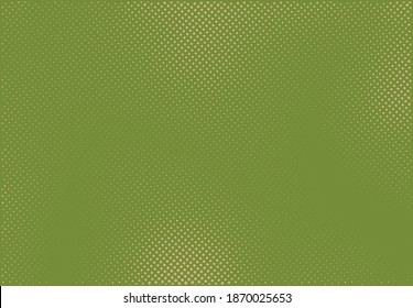 Natural avacado colors pop art dotted gradient pattern horizontal vector . Halftone dots  texture glitch Background 